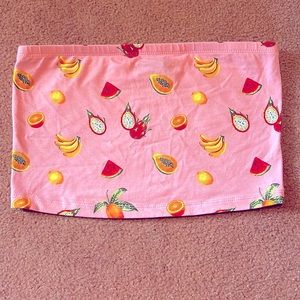 Lg. Fruit print tube top